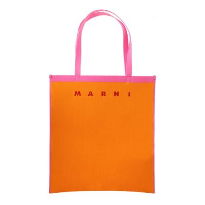 마르니 마르니 마르니22SS SHMP0072A0 P4547 ZO103 오렌지 핑크 자카드 로고 숄더백