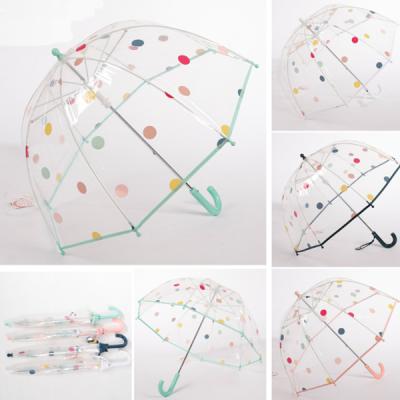 어린이우산 KC인증 감성가득 아동 도트 투명 우산 키즈 돔형 땡땡이 우산
