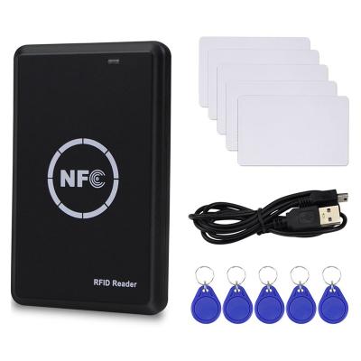 rfid RFID NFC 복사기 복사기 125kHz 키 FOB 스마트 카드 리더기 13.56MHz 암호화 된 프로그래머 USB UID T5577 EM4305