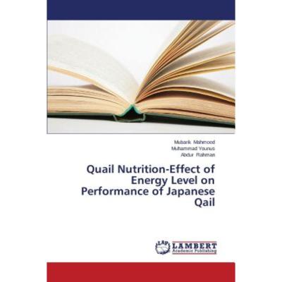 옵티멈에너지 Quail Nutrition-Effect of Energy Level on Performance of Japanese Qail Paperback