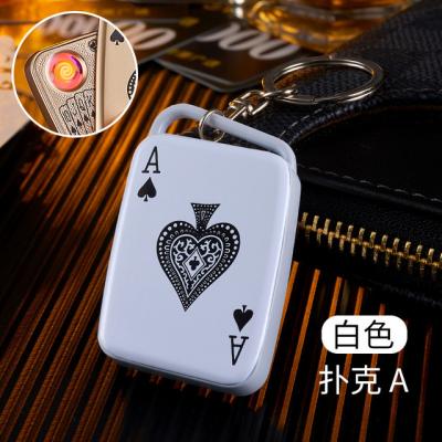 마술지갑 특이한 카드 도구 신상New Playing Card Tungsten Wire Heated Lighter Portable Windproof Smoking Access