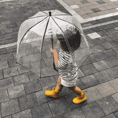고래우산 두돌아기우산 투명 심플 아기우산 돔형