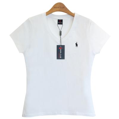 폴로반팔 라파클럽 여성 슬림핏 브이넥 반팔 티셔츠